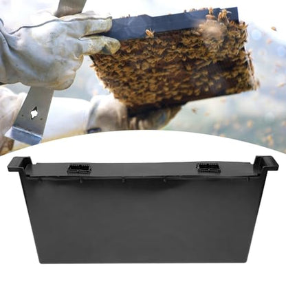 FLEXMAN Bee Feeder, 4L Larger Capacity Black Plastic Bee Watering Station, Beehive Frame Feeder Deep Frame Water Feeder, Bee Feeding Tools for Honey Bee Beekeeping Supplies