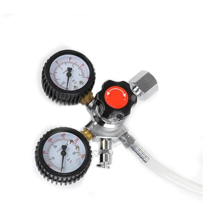 2.5 Gallon 10L Cornelius Style Stainless Steel Beer Keg with Faucet Tubing Kit and Dual Gauge CO2 Regulator