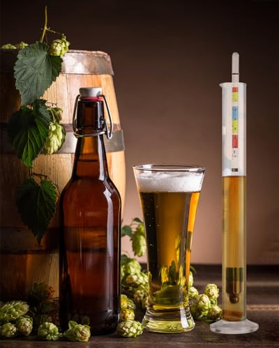 CIMALAB Triple Scale Hydrometer, Specific Gravity Hydrometer for Wine Making, Mead, Kombucha & Beer, Mead Making Kit, ABV Tester, Brix Tester, Hydrometer Alcohol Tester for Wine Making Supplies