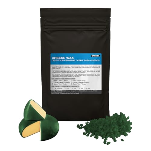 Carmel Cheese Wax, Green (1 lb), Food-Grade Wax to Protect Cheese - color: Green, size: 1 lb