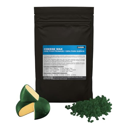 Carmel Cheese Wax, Green (1 lb), Food-Grade Wax to Protect Cheese - color: Green, size: 1 lb