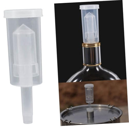 PRETYZOOM 3pcs Homebrew Cylinder Fermentor Way Exhaust Water Sealed Check Valve for Fermentation Crock Wine Lock Supplies Kit