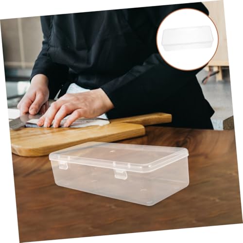 Alipis 2pcs Transparent Cheese Storage Containers with Lid Versatile Fridge Organizer for Cheese Snacks and Accessories Secure and Spacious Food Storage Box