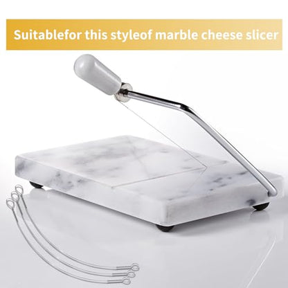 6 Pcs Cheese Slicer Wire Replacement For Marble Cheese Slicer Board,Cheese Cutter Wire for Block Cheeses Butter Cutting,Silver, 5.7 inches long(6 Pcs) - color: Silver