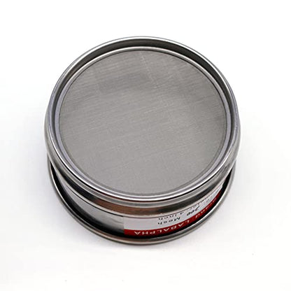 LABALPHA 150 Mesh Lab Sieves, Test Sieve #150 Mesh, 4'' Diameter, 304 Stainless Steel Wire Cloth (0.1mm) - size: 150 mesh (0.1mm)
