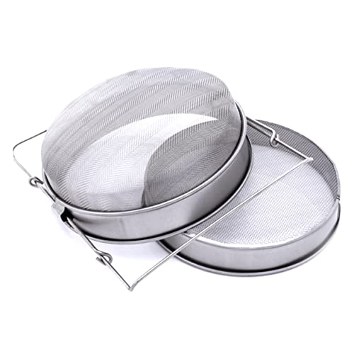 Unomor Strainer Double Sieve Stainless Steel Mesh Filter Beekeeping Filter Strainer 24cm x 10cm
