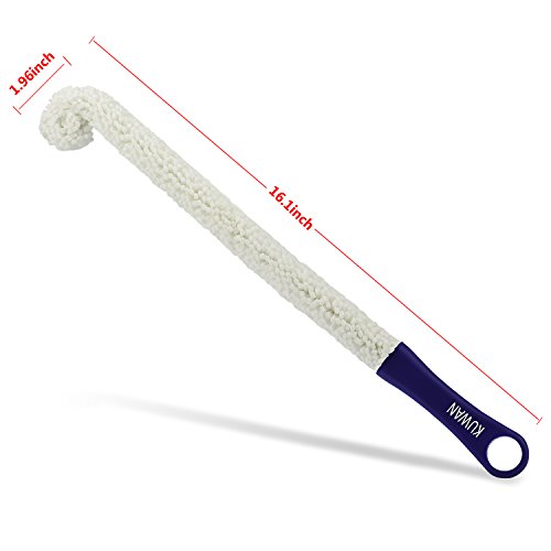 KUWAN Bottle Cleaning Brush Multi-Function Household Tools Flexible Bottle Scourer for Some Decanters, Goblets, Glasses, Cups (Long) - color: White