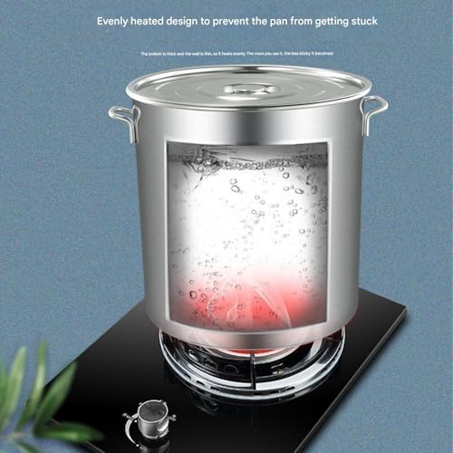 Stainless Steel Stock Pot with Spigot - Food Grade 304 Brewing Kettle with Lid and Soft-Touch Handles for Home and Outdoor Cooking, Perfect for Soups and Home Brewing - color: 9.8*9.8*9.8in(10l)