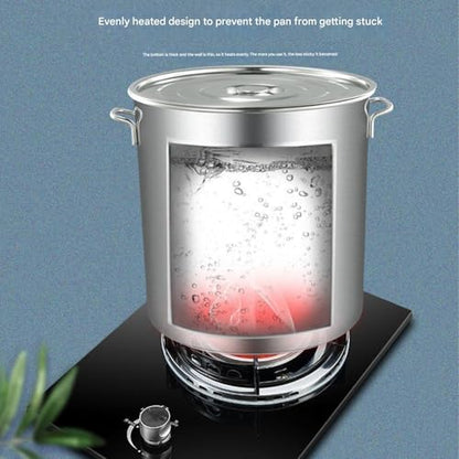 Stainless Steel Stock Pot with Spigot - Food Grade 304 Brewing Kettle with Lid and Soft-Touch Handles for Home and Outdoor Cooking, Perfect for Soups and Home Brewing - color: 9.8*9.8*9.8in(10l)
