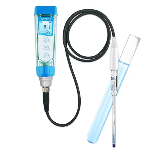 Apera Instruments PH60Z-MS Smart Handheld pH Meter Tester Kit with LabSen 246-5 ATC Semi-Micro pH Electrode for Lab-Grade pH Measurement in Small Volume or Test Tubes - style: Small Volume Liquid