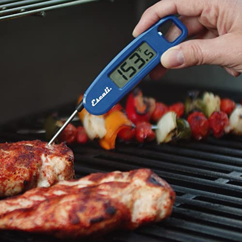 Escali Compact Portable Meat Candy Folding Digital Thermometer, Backlit Display Easy to Storage with Magnet, Blue - color: Blue