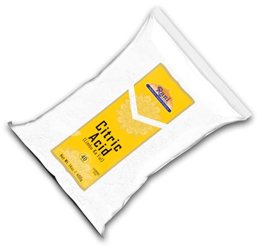 Rani Citric Acid Powder, Food Grade (Limbu Ka Ful) 14oz (400g) ~ Used for Cooking, Bath Bombs, Cleaning | Gluten Friendly | Indian Origin - size: 14 Ounce (Pack of 1)