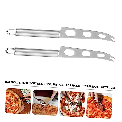 Abaodam 2Pcs Stainless Steel Cheese Spatula Portable Manual Butter Cutter Baking Supplies for Home and Restaurant Use Durable Easy to Clean Kitchen Tool