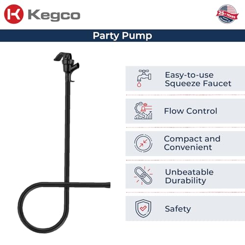 Kegco Single Faucet Ball Lock Home Brew CO2 Party Dispense Kit with Mini Regulator