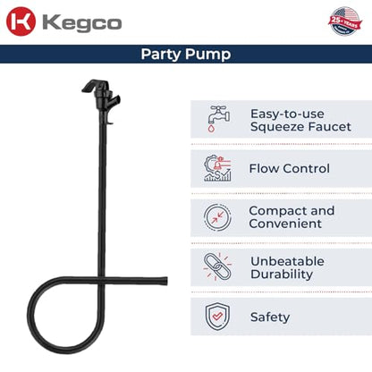 Kegco Single Faucet Ball Lock Home Brew CO2 Party Dispense Kit with Mini Regulator