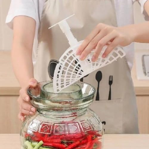 Vegetable Press Pickle Jar Press Plates 2Pcs Fermentation Helper Tool for Kitchen Pickled Vegetable Making 7.48 Inch Plastic