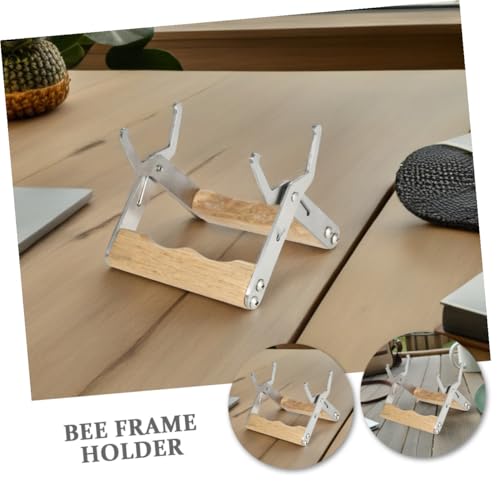 HANABASS 3pcs Beehive Frame Gripper Set for Honey Harvesting and Inspection Ergonomic Bee Frame Holder with Wood Handle and Stainless Steel Construction for Beekeepers and Hobbyists
