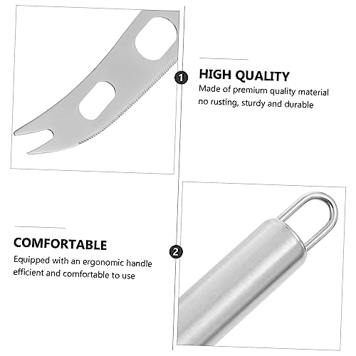 BESPORTBLE 2pcs Stainless Steel Cheese Knife Ergonomic Butter Spatula and Pizza Cutter Kitchen Baking Tool for Easy Spreading and Slicing