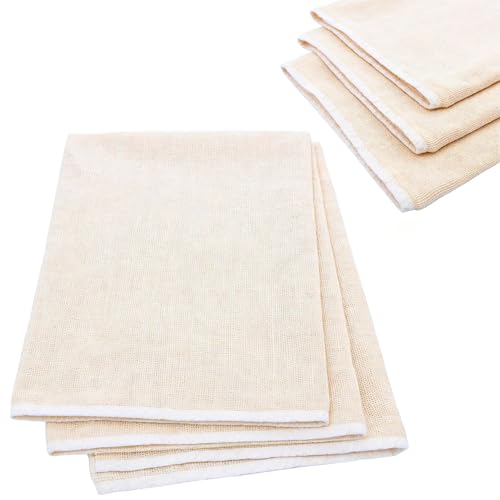 3 Pack Cheesecloth Muslin Cloths for Cooking, 20x20 Inch Unbleached Pure Cotton Straining Bags for Making Almond Milk, Yogurt, Cheese, Tofu, Steaming Dumplings - Reusable, Fine Mesh, Washable