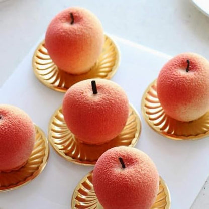 OCPO KITCHEN Apple Silicone Mold for Baking Mousse Cake Dessert Pastry Chocolate Fruit Pudding Jelly Ice Cream Christmas Cake Decoration Mold, Non-Stick and Easy Release, Apple Shape (8-Cavity) - style: Apple (8-Cavity)