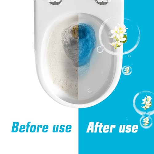 Toilet Bowl Cleaner Tablets, Automatic Toilet Tank Cleaner Tablets in Bottle, Long-Lasting Powerful Cleaning, Septic Safe, Blue Water (BLUE 2 Pack) - color: BLUE 2 Pack