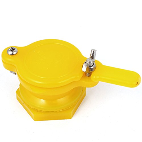 Aexit 40mm Dia. Kitchen Accessories Plastic Honey Shake Machine Gate Valve Breeder Bottling Napkin Holders Tool Yellow