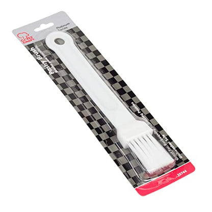 Chef Craft Select Plastic Pastry Brush, 8 inches in Length 1 inch Width, White - size: 8 Inch in length 1 Inch width