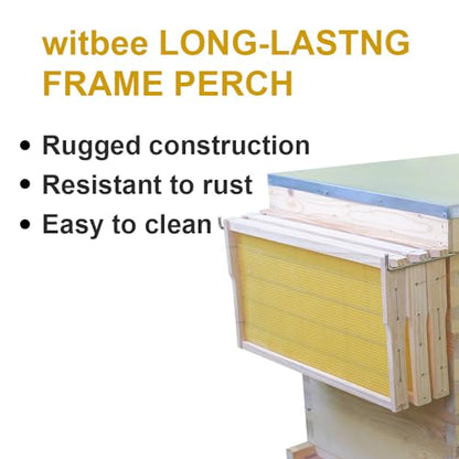 witbee 4Pcs Beehive Frame Holder, Stainless Steel Beehive Frame Perch Beekeeping Frame Grip Tool for Honey Harvesting and Inspection - size: 4pcs