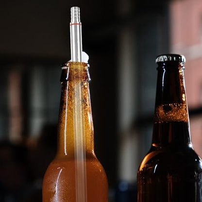 Stainless Steel Beer Bottling Wand with Valve for Oktoberfest Party Sturdy Bottling Wand for Home Brewing