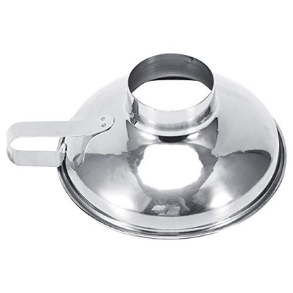 Canning Funnel with Headspace Measuremen Stainless Steel Wide Mouth Canning Funnel with Handle Small Size Kitchen Tool for Easy Filling of Jars for Home and Preserving (S) - size: S