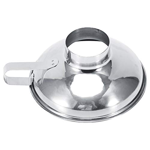 Canning Funnel for Kitchen, 4in Wide Mouth Funnel for Spice Jars with Handle Canning Jars Funnel for Filling Bottle - color: S