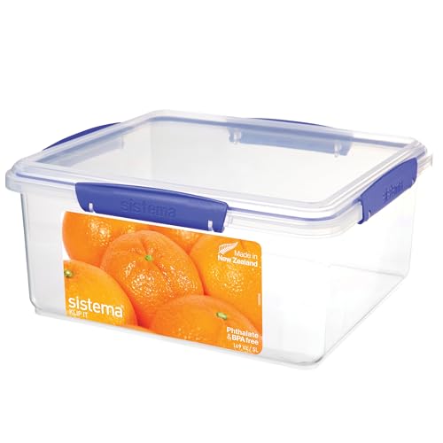 Sistema KLIP IT Large 5L Food Storage Container, Airtight & Stackable, Dishwasher, Freezer, & Microwave-Safe, BPA-Free - size: 5 L (Single)