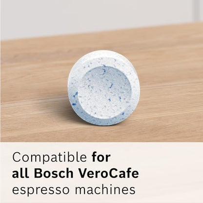 Bosch Cleaning Tablets for VeroCafe Coffee Machines - Espresso Cleaner, Phosphate-Free, Remove Coffee Oil and Residue - For Appliance Care and Maintenance, Extends Service Life - 10 Tabs - TCZ8001US
