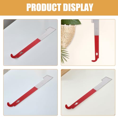 3pcs Stainless Steel J-Shaped Hook Hive Tool for Beekeepers Curved Tail Bee Hive Frame Scraper and Lifter Sturdy Beekeeping Equipment for Frame Maintenance
