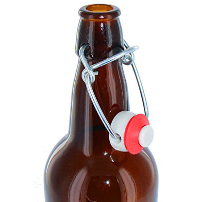 EZ Cap Bottles, Amber, 1 Litre - Case/12