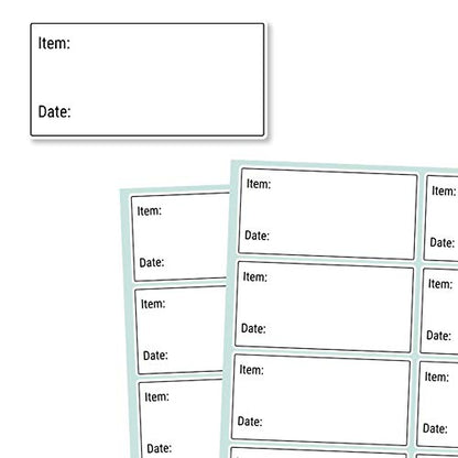 200 Pieces, 2" x 1", Removable Food Labels for Freezer Storage, Date Stickers to Write On - size: 200 Pack