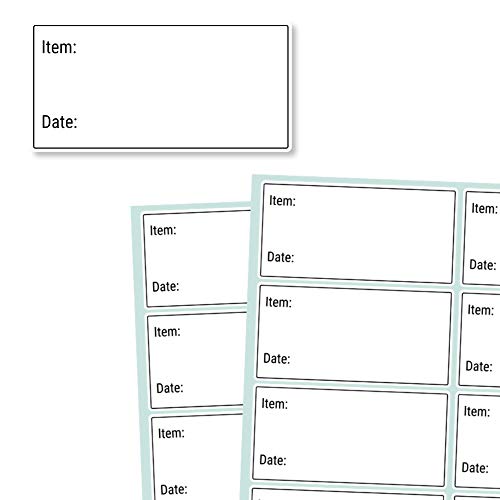200 Pieces, 2" x 1", Removable Food Labels for Freezer Storage, Date Stickers to Write On - size: 200 Pack