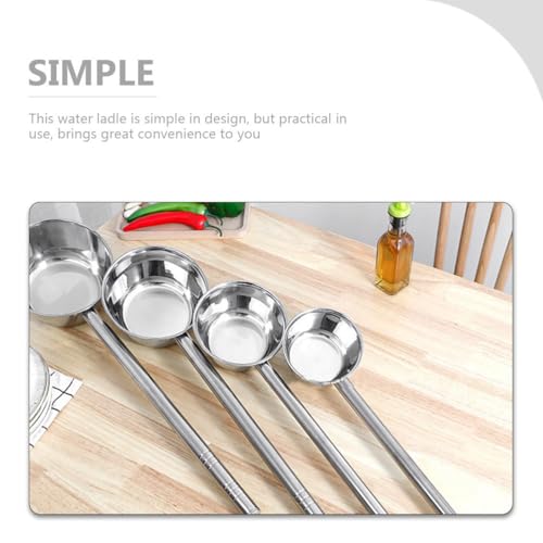 Cabilock 17.32In Long Handle Stainless Steel Water Ladle Multipurpose Kitchen Scoop for Soup and Water Serving Ergonomic Design for Home and Restaurant Use - size: 44X14CM