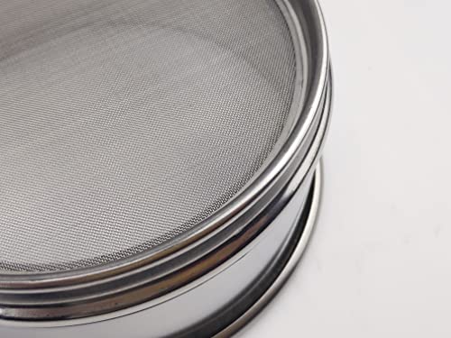 LABALPHA 70 Mesh Lab Sieves, Test Sieve #70 Mesh, 4'' Diameter, 304 Stainless Steel Wire Cloth (0.22mm) - size: 70 mesh (0.22mm)