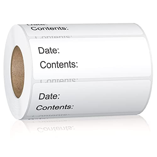 500 Pcs 1" x 3" Freezer Refrigerator Food Labels, Removable Adhesive, Water Oil Resistant, No Residue Food Storage Containers Labels Perfect for Monitoring Your Food in Kitchen - color: Freezer - Black