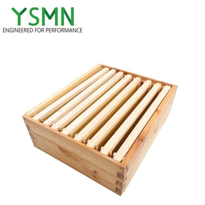 8 Frame Langstroth Bee Hive Coated with Beeswax Includes Beehive Frames and Waxed Foundations (2 Deep Boxes 2 Medium Boxes)