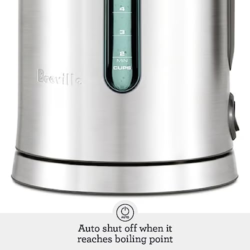 Breville BKE700BSS Soft Top Pure Hot Water Kettle, 7 Cup, Brushed Stainless Steel - size: 1.7 litre