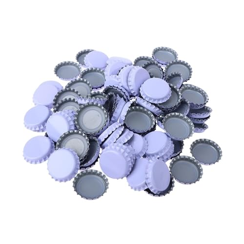 100Pc/Set Beer Cap New Beer Bottle Caps Oxygen Absorbing Seal Caps for DIY Home Brewing Beer Tool Bar Accessorie(White) - color: White
