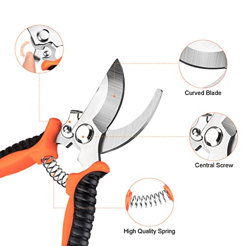 Upgrage Garden Grafting Tools, 2 in 1 Garden Pruning Tools Including Grafting Knife, Pruning Shears, Replacement Blades Grafting Tapes and Labels for Plant Branch Fruit Tree Cutting Pruner Tool Kits - style: Upgrade Garden Grafting Tool