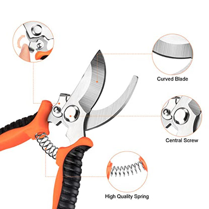 Upgrage Garden Grafting Tools, 2 in 1 Garden Pruning Tools Including Grafting Knife, Pruning Shears, Replacement Blades Grafting Tapes and Labels for Plant Branch Fruit Tree Cutting Pruner Tool Kits - style: Upgrade Garden Grafting Tool