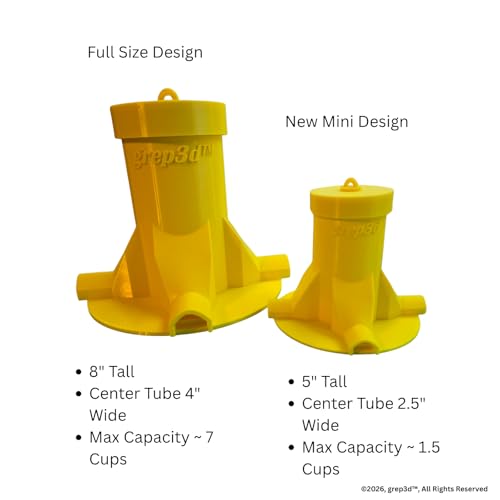 Bee Pollen Feeder - Honeybee Protein Station = Healthy Colony, Healthy Brood - Keep Your Pollenn Substitute Dry. Low Maintenance. 2 Sizes. grep3d™ (Mini) - size: Mini