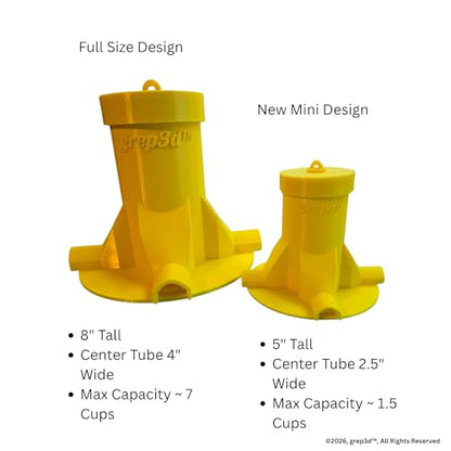 Bee Pollen Feeder - Honeybee Protein Station = Healthy Colony, Healthy Brood - Keep Your Pollenn Substitute Dry. Low Maintenance. 2 Sizes. grep3d™ (Mini) - size: Mini