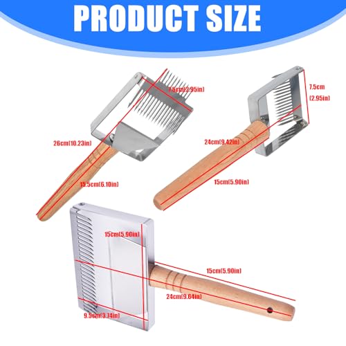Beekeeping Tool Stainless Steel Uncapping Scraper for Smooth Process Uncapping Fork Shovel Tool - color: Thickening and widen