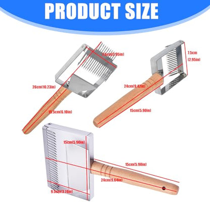 Beekeeping Tool Stainless Steel Uncapping Scraper for Smooth Process Uncapping Fork Shovel Tool - color: Thickening and widen