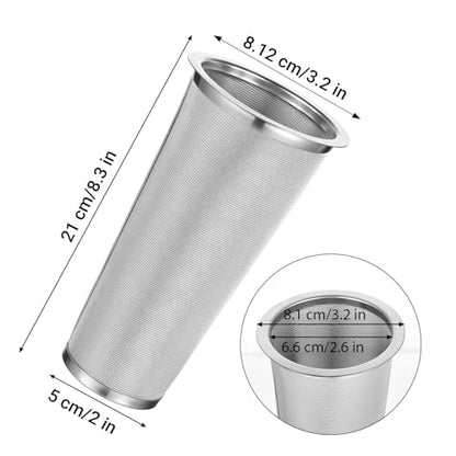 3 Pack Cold Brew Coffee Filter for 64oz Wide Mouth Mason Jar, 304 Stainless Steel Filter Ultra Fine Mesh Strainer, Reusable for Iced Coffee, Tea, Fruit Drinks